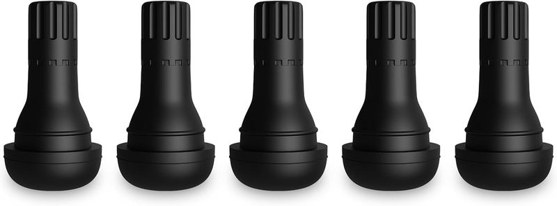 SUN SOUL TR412 5 قطع صمام إطارات قصير من النحاس الأصفر مع مطاط EPDM - Image 1